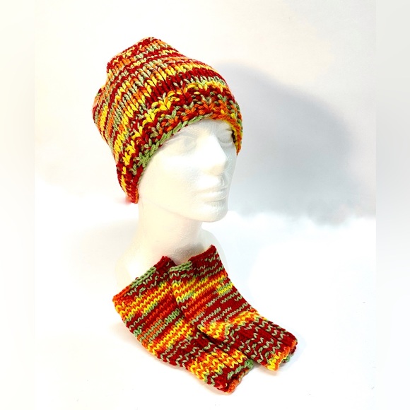 NWT Ponytail/Ben Beanie Hat/Fingerless Gloves Set Multicolor One Size Fits Most - Picture 7 of 7